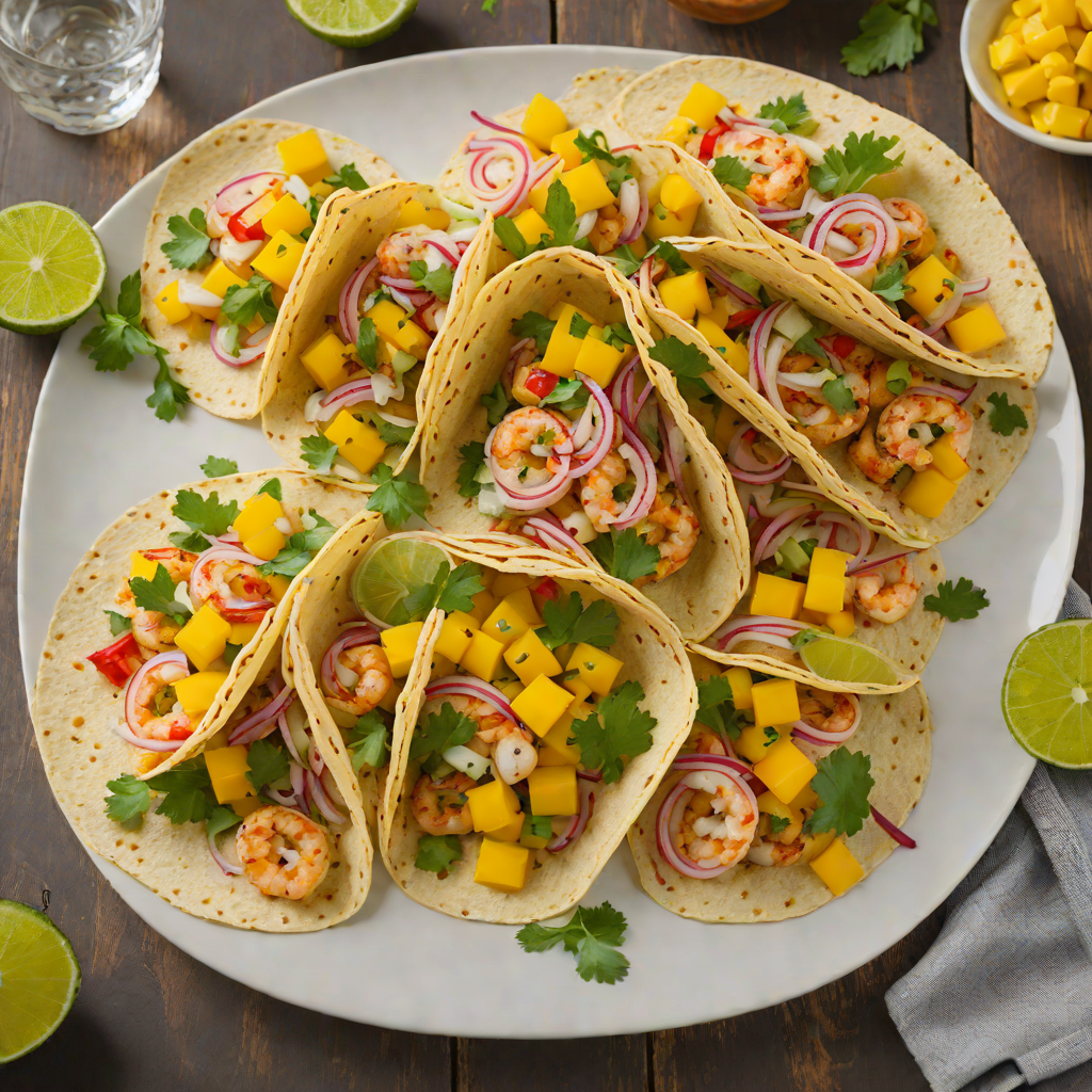 Tiki-Inspired Pineapple and Shrimp Tacos with Spicy Mango Salsa