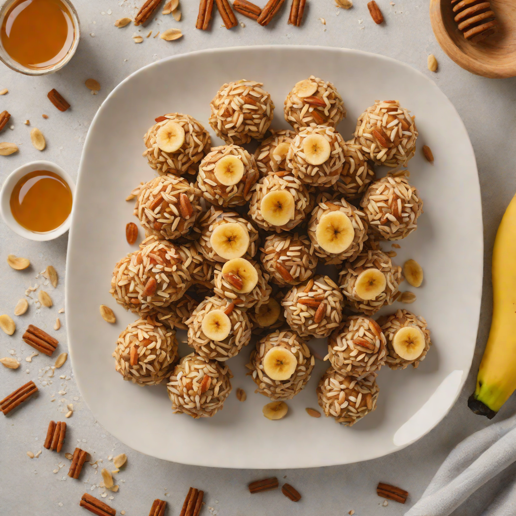 No-Bake Banana Oat Energy Bites with Honey and Cinnamon