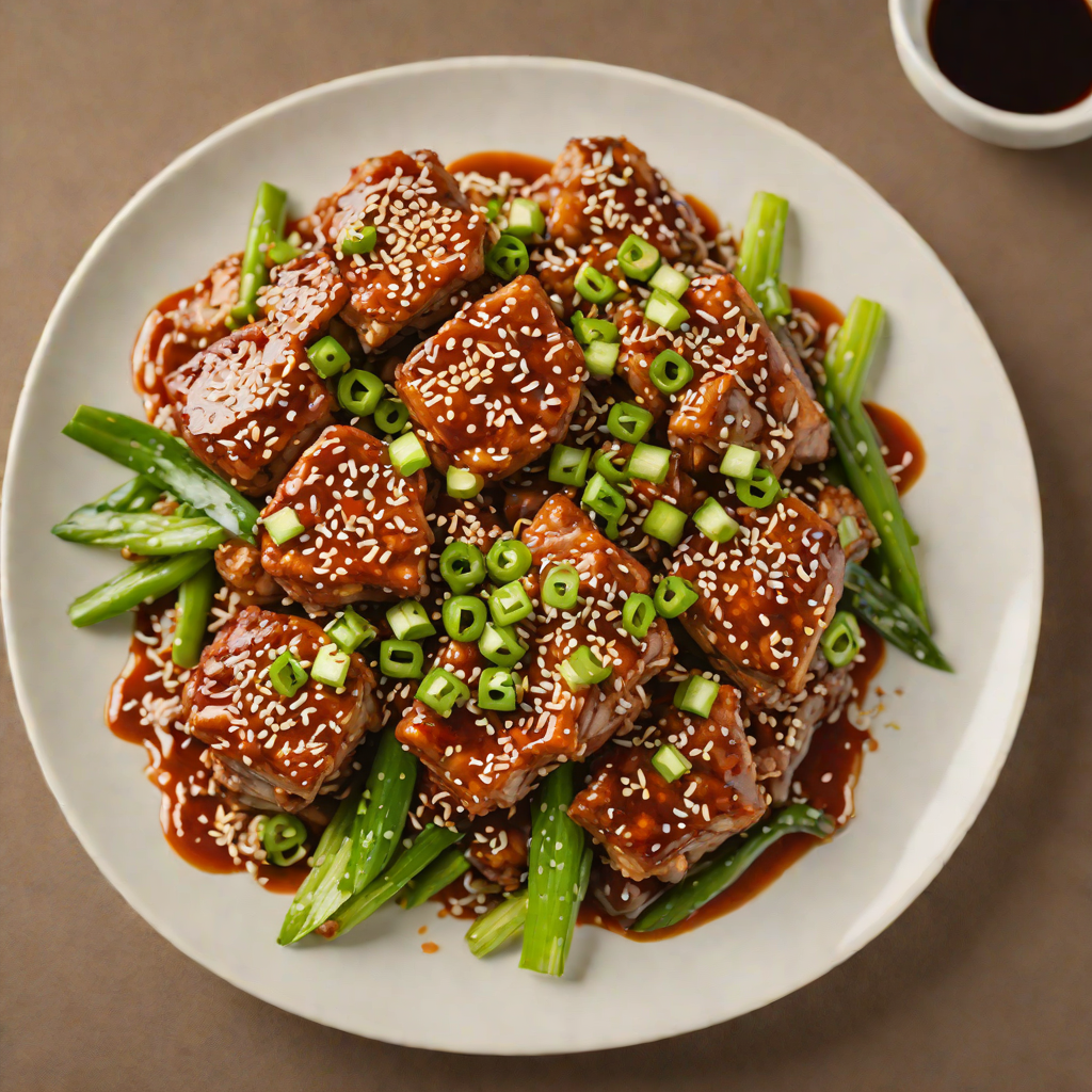 Pan-Seared Korean Spicy Pork with Sesame and Green Onion