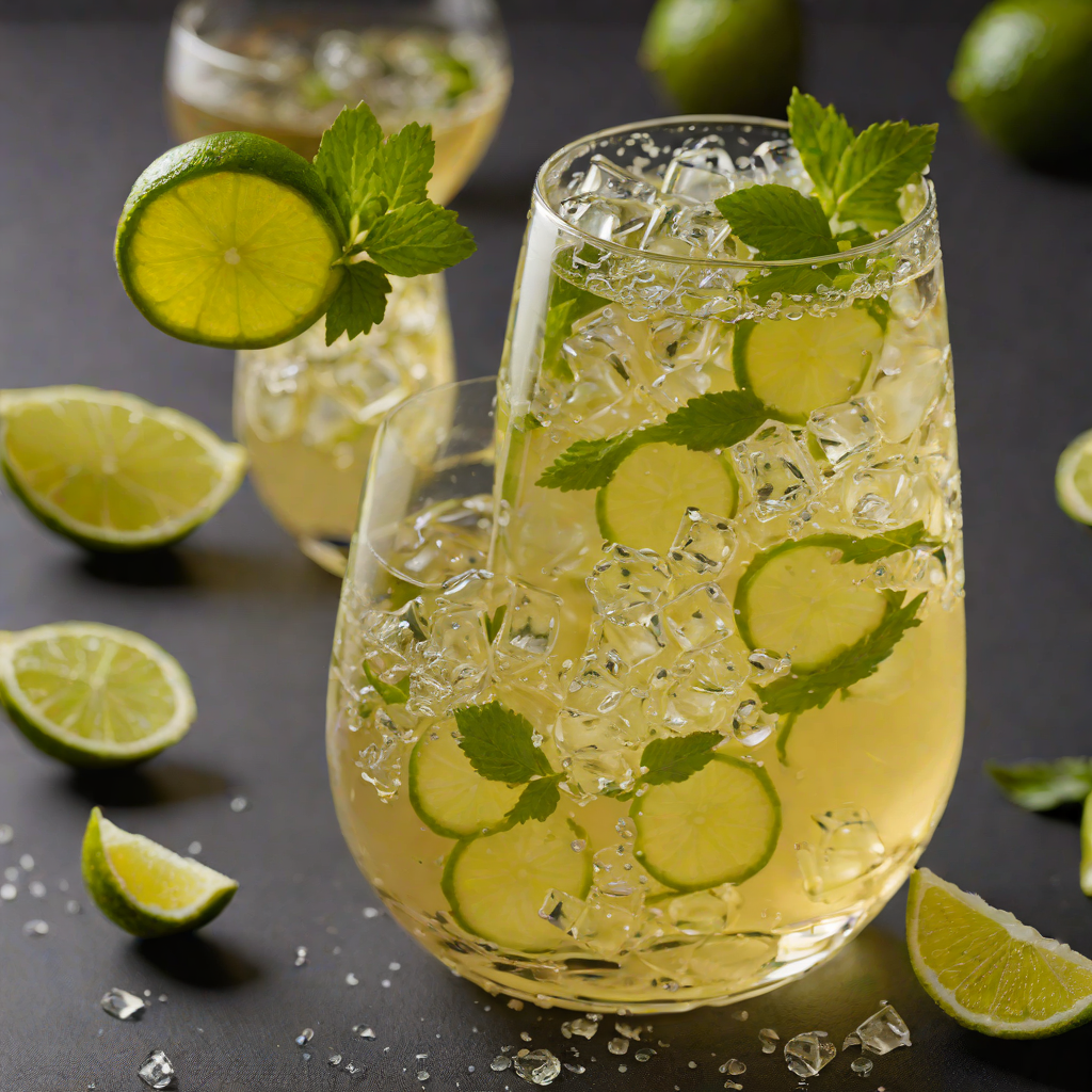 Sparkling Ginger-Lime Iced Green Tea