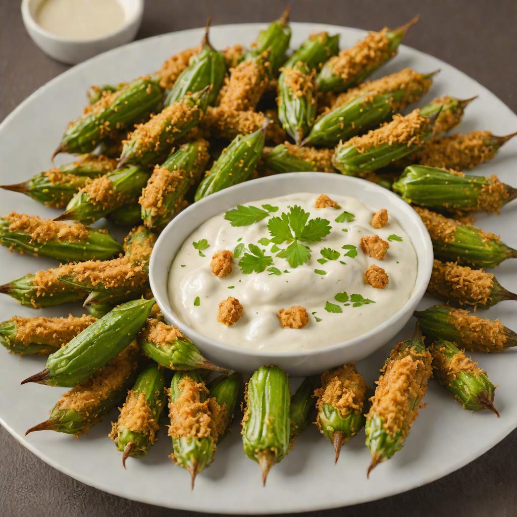 Deep-Fried Southern Okra with Buttermilk Ranch Dip