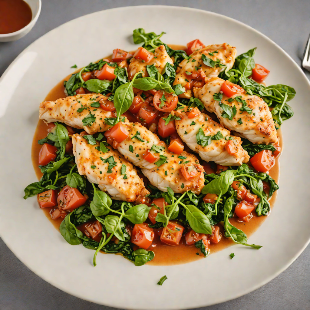 Sautéed Chicken with Budget-Friendly Tomato and Spinach Sauce