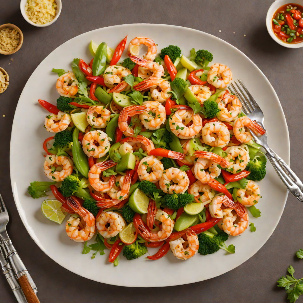Quick Stir-Fried Shrimp with Garlic and Budgeted Veggies