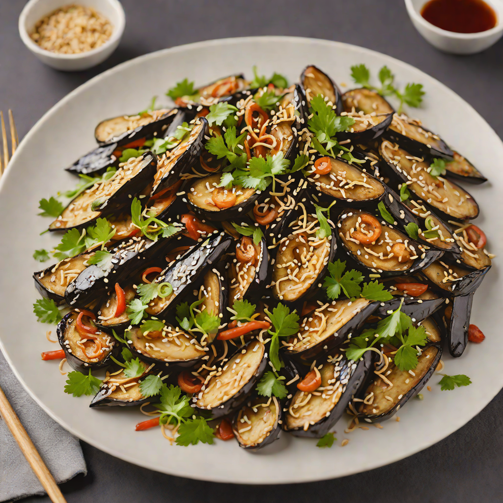 Ginger-Sesame Glazed Eggplant Stir Fry