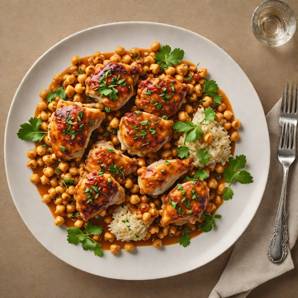 Sautéed Chicken Thighs with Smoky Harissa and Chickpeas