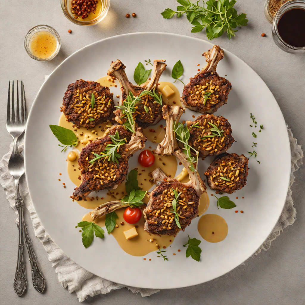 Bush-Spiced Lamb Chops with Wattleseed and Macadamia Crust