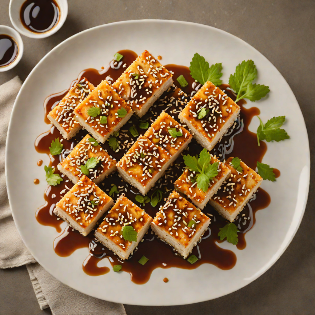 Pan-Seared Sesame Tofu with Spicy Ginger Soy Glaze