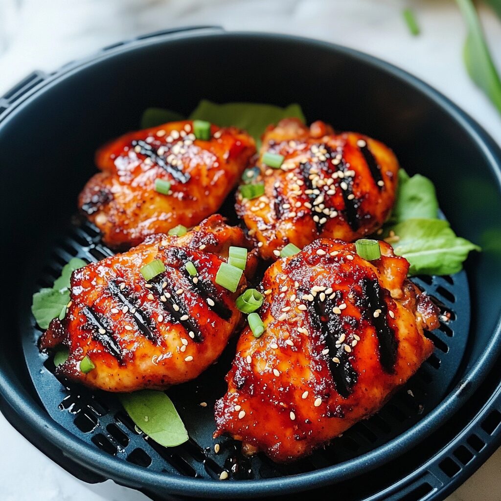 Korean Gochujang Crispy Chicken Thighs