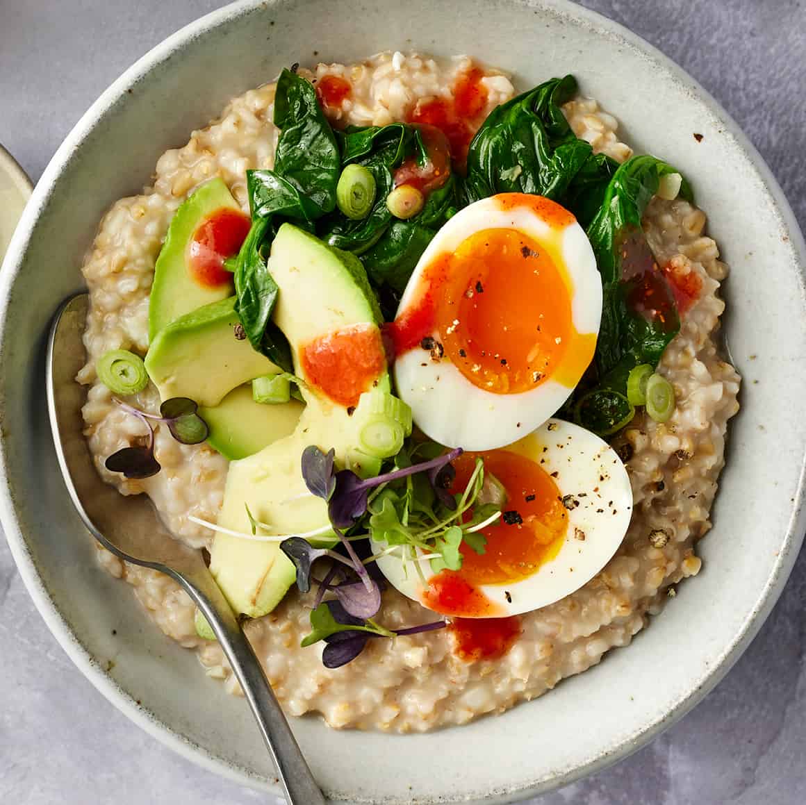 Savory Steel-Cut Oat Porridge with Roasted Veggies