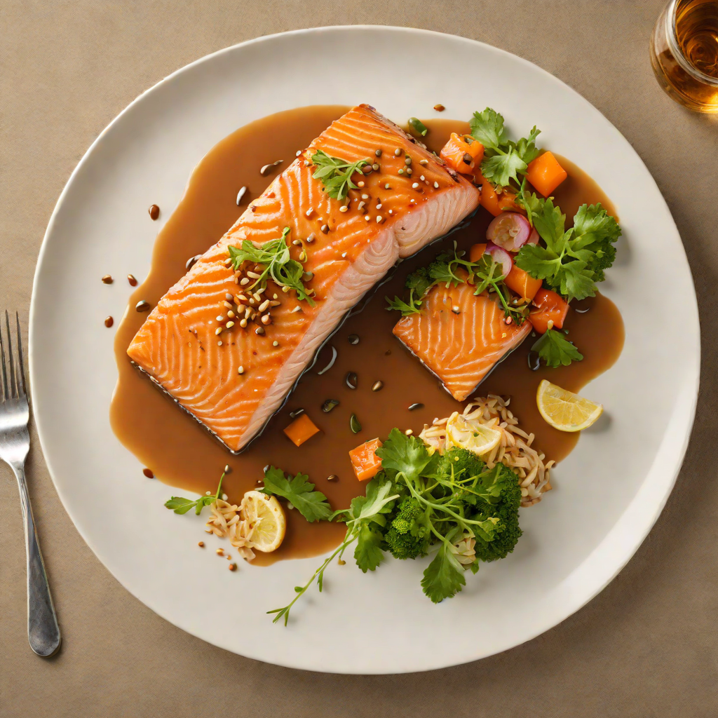 Pan-Roasted Salmon with Ginger Miso Glaze