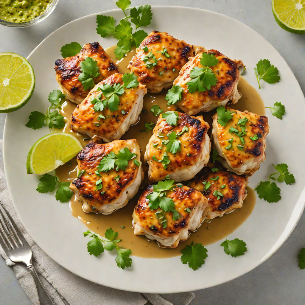 Pan-Seared Chicken Thighs with Cilantro Lime Sauce