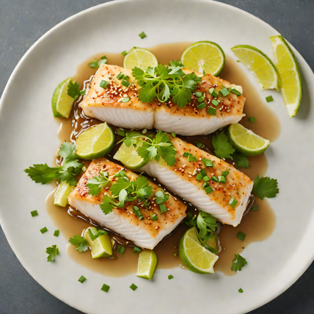 Steamed Ginger-Soy Cod with Scallions and Lime