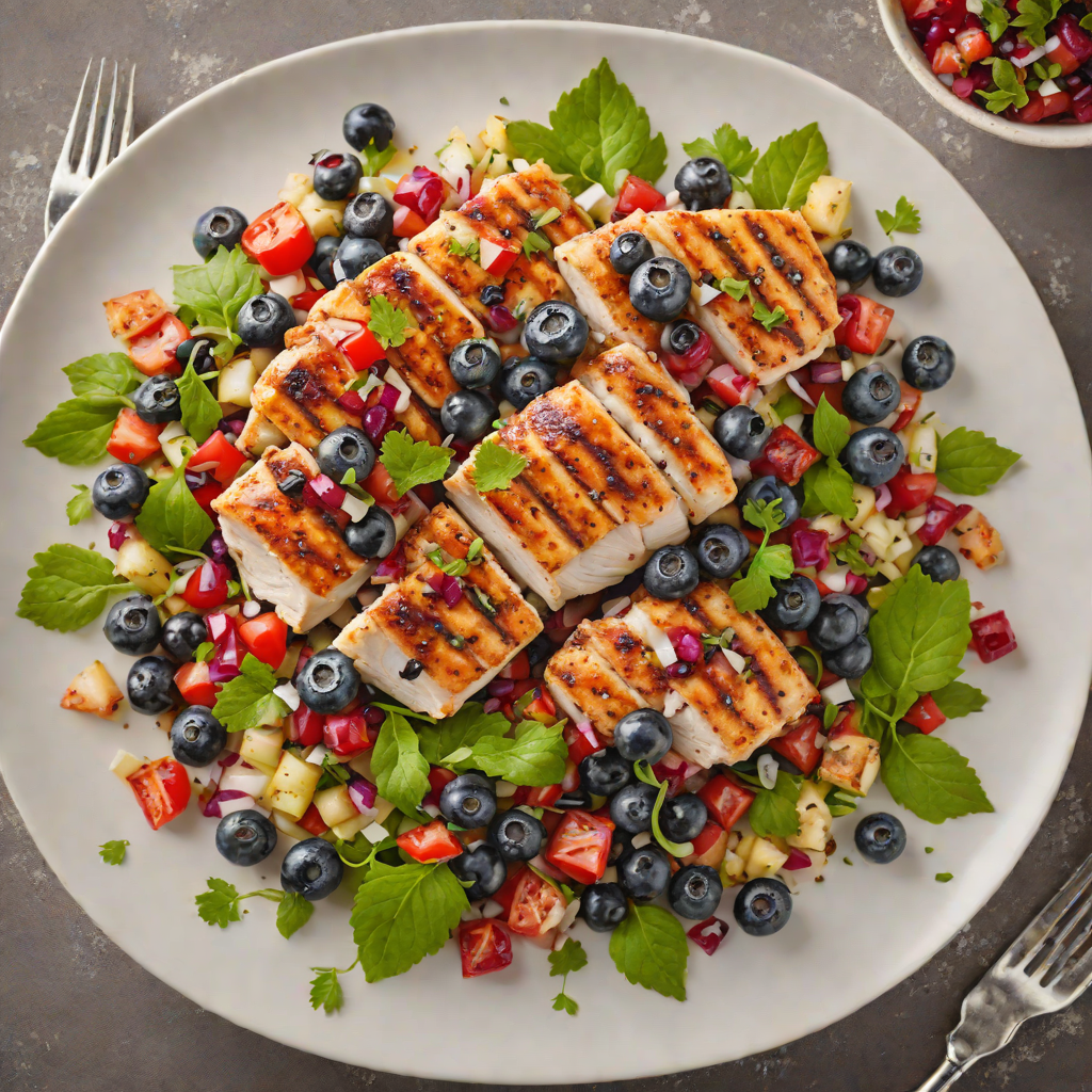 Grilled Herb-Marinated Chicken with berry Salsa