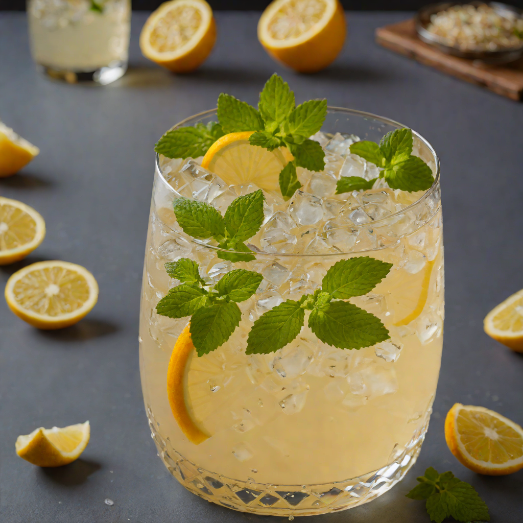 Rosewater Citrus Cooler with Sparkling Mint