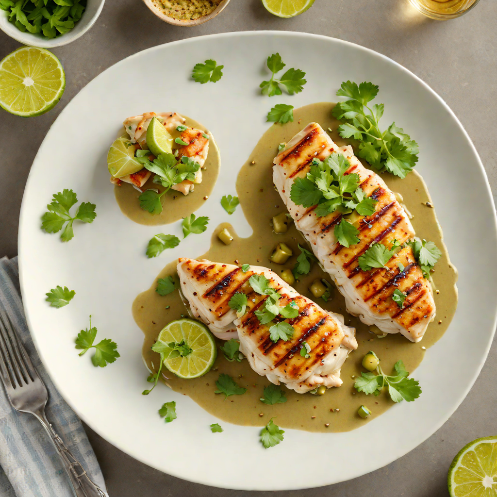 Pan-Seared Chicken with Cilantro-Lime Tomatillo Sauce