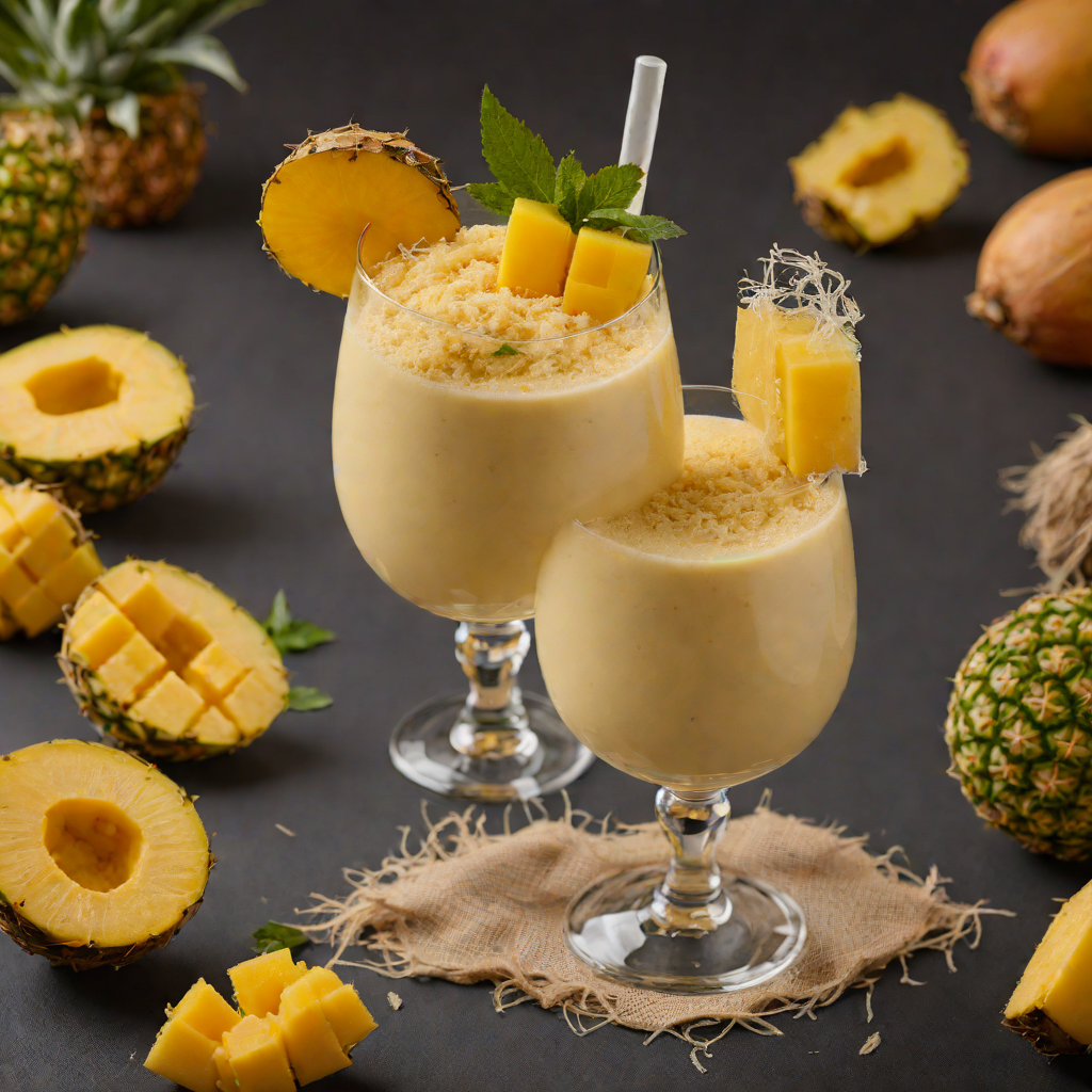 Frozen Mango-Pineapple Smoothie with Coconut Milk