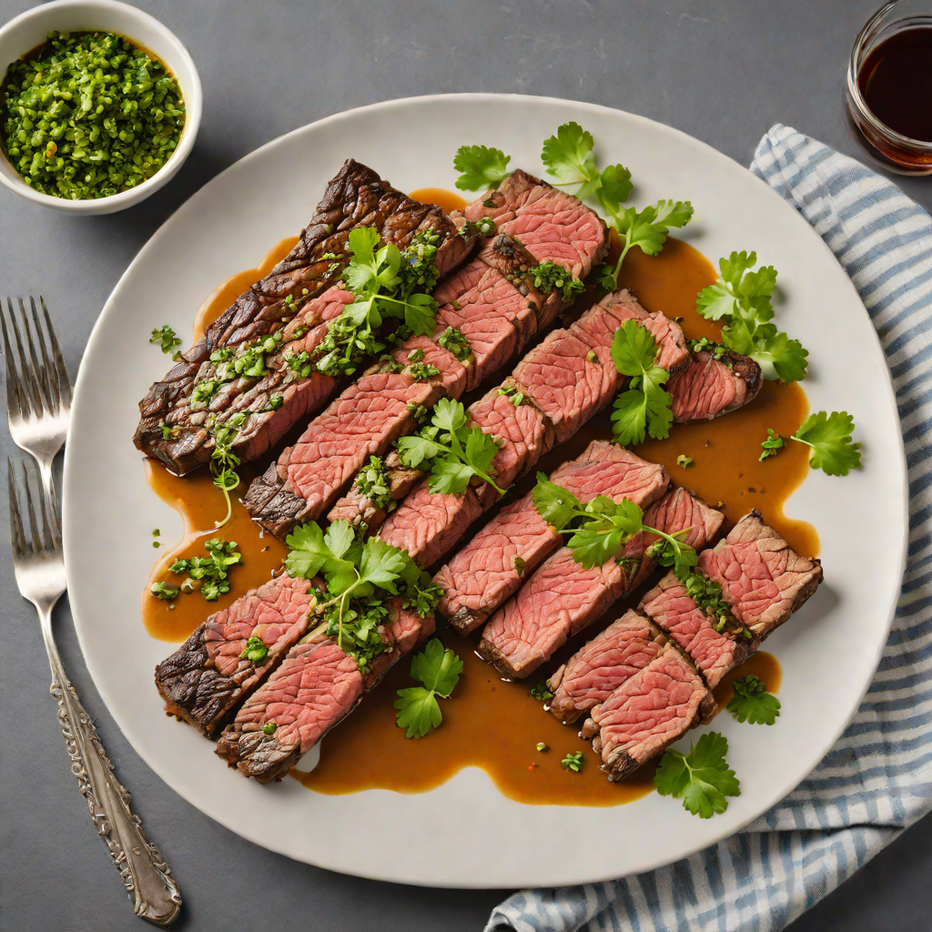 Grilled Brazilian-Style Skirt Steak with Chimichurri Sauce