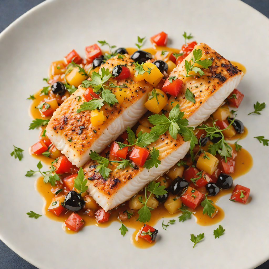 Pan-Seared Mediterranean Cod with Tomato-Olive Ragout