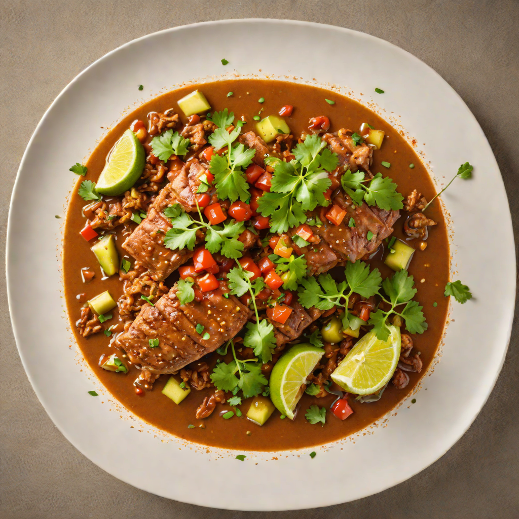 Stewed Mexican Pork with Chili and Tomatillo Sauce