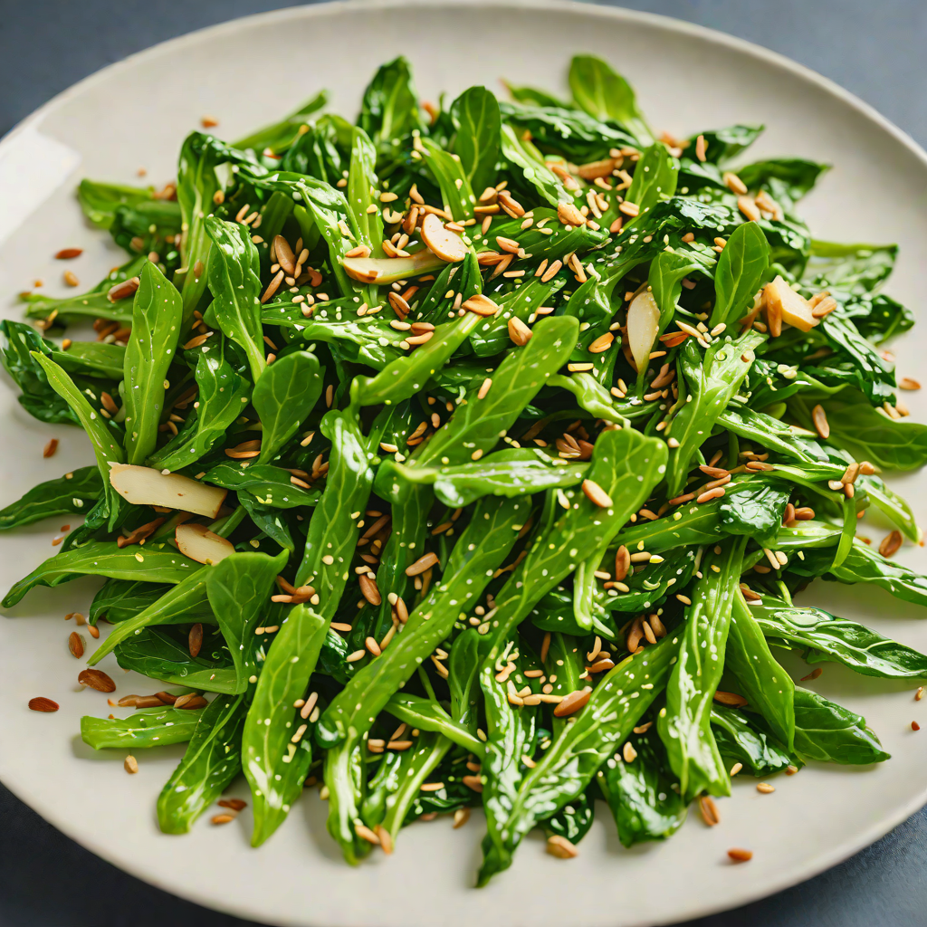 Sautéed Asian Greens with Garlic and Sesame