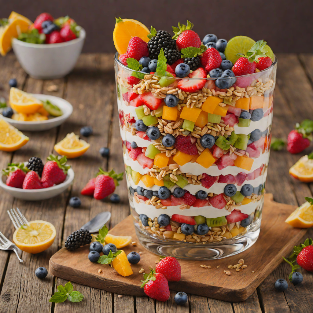 Whimsical Layered Rainbow Fruit Parfait