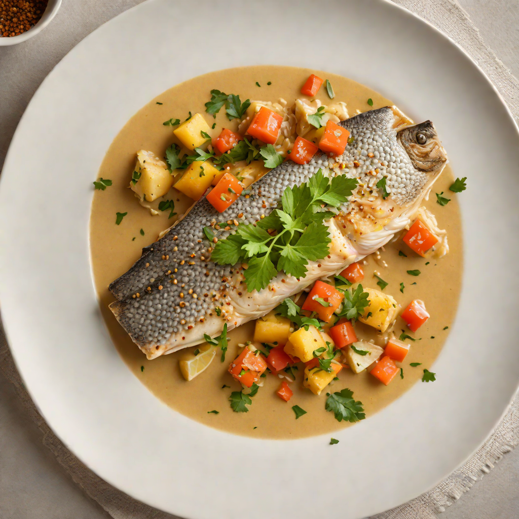 Slow-Cooked Barramundi in Finger Lime Coconut Curry