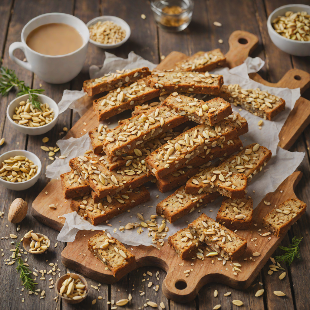 Wattleseed and Macadamia Biscotti