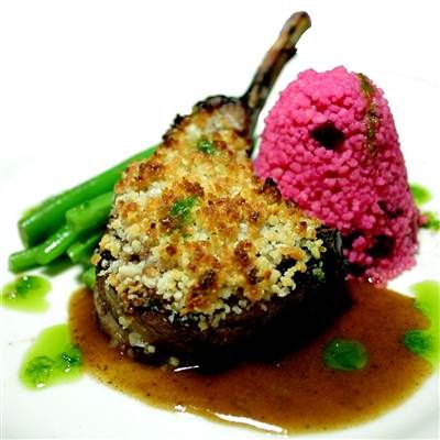Macadamia-Crusted Lamb Chops with Davidson's Plum Glaze