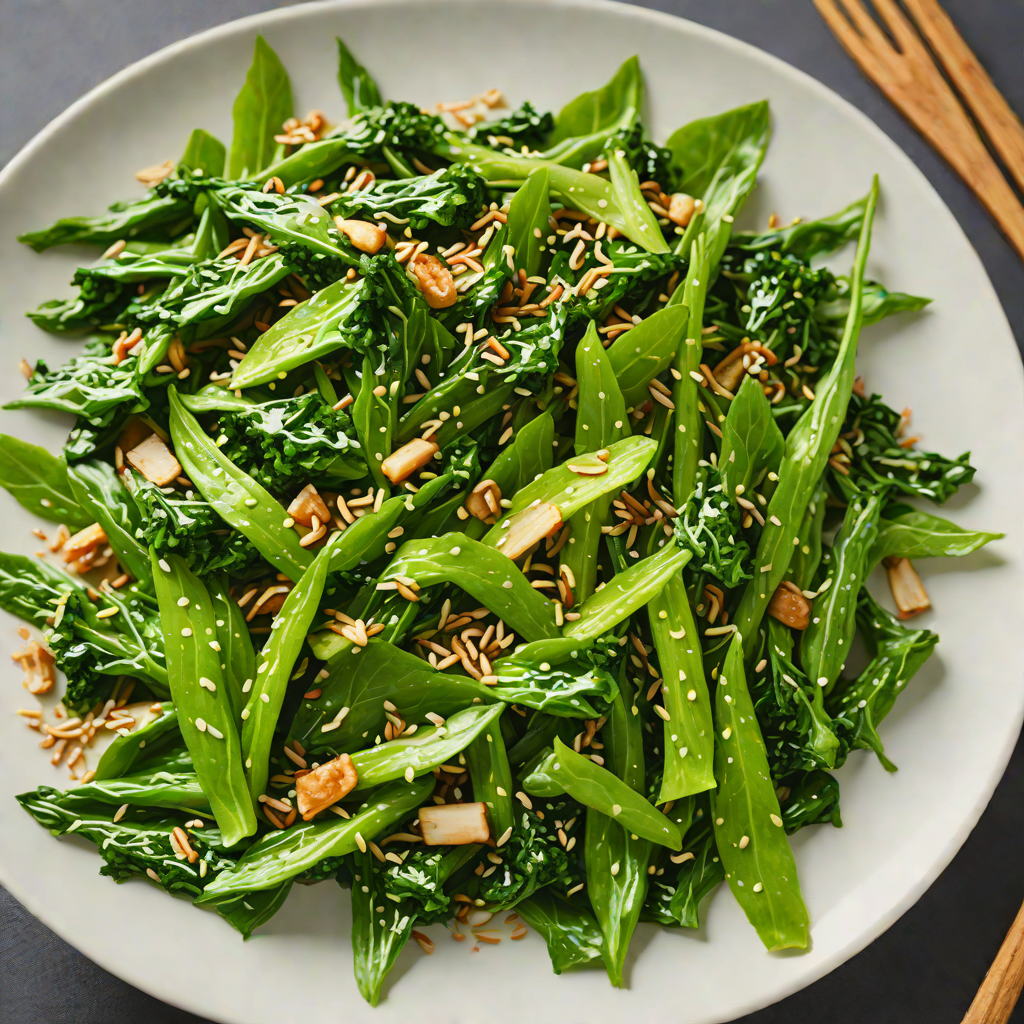 Stir-Fried Asian Greens with Garlic and Sesame