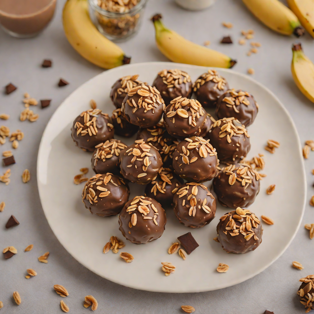 No-Bake Chocolate Banana Energy Bites with Oats