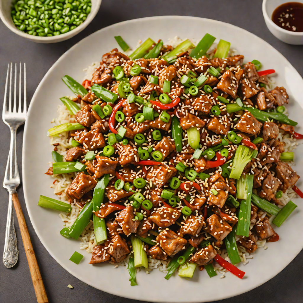 Spicy Korean Stir-Fried Pork with Scallions and Sesame