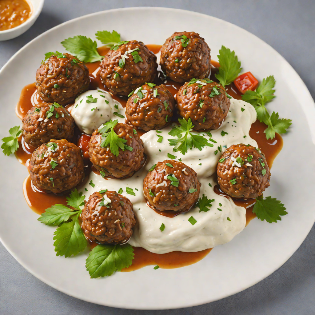 Spiced Tex-Med Lamb Meatballs with Tzatziki Sauce
