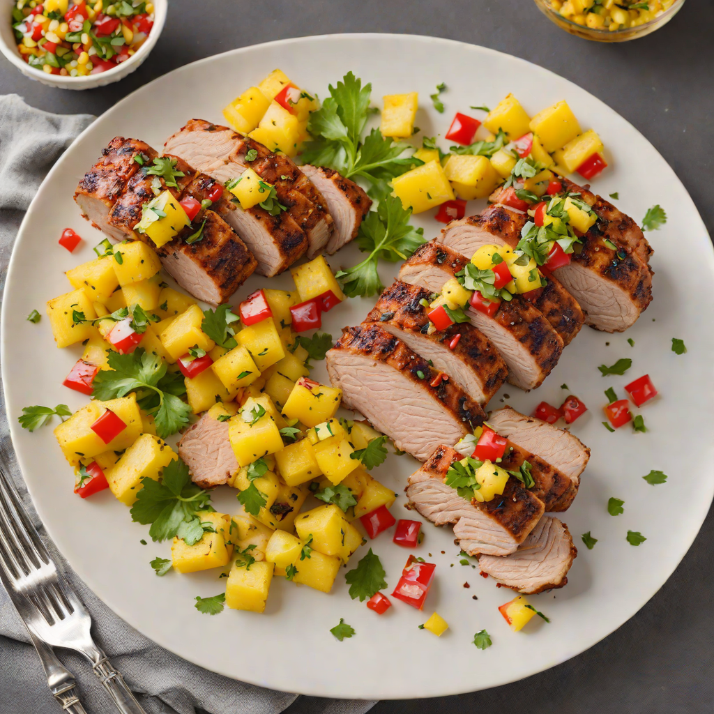 Grilled Cajun-Spiced Pork Tenderloin with Pineapple Salsa