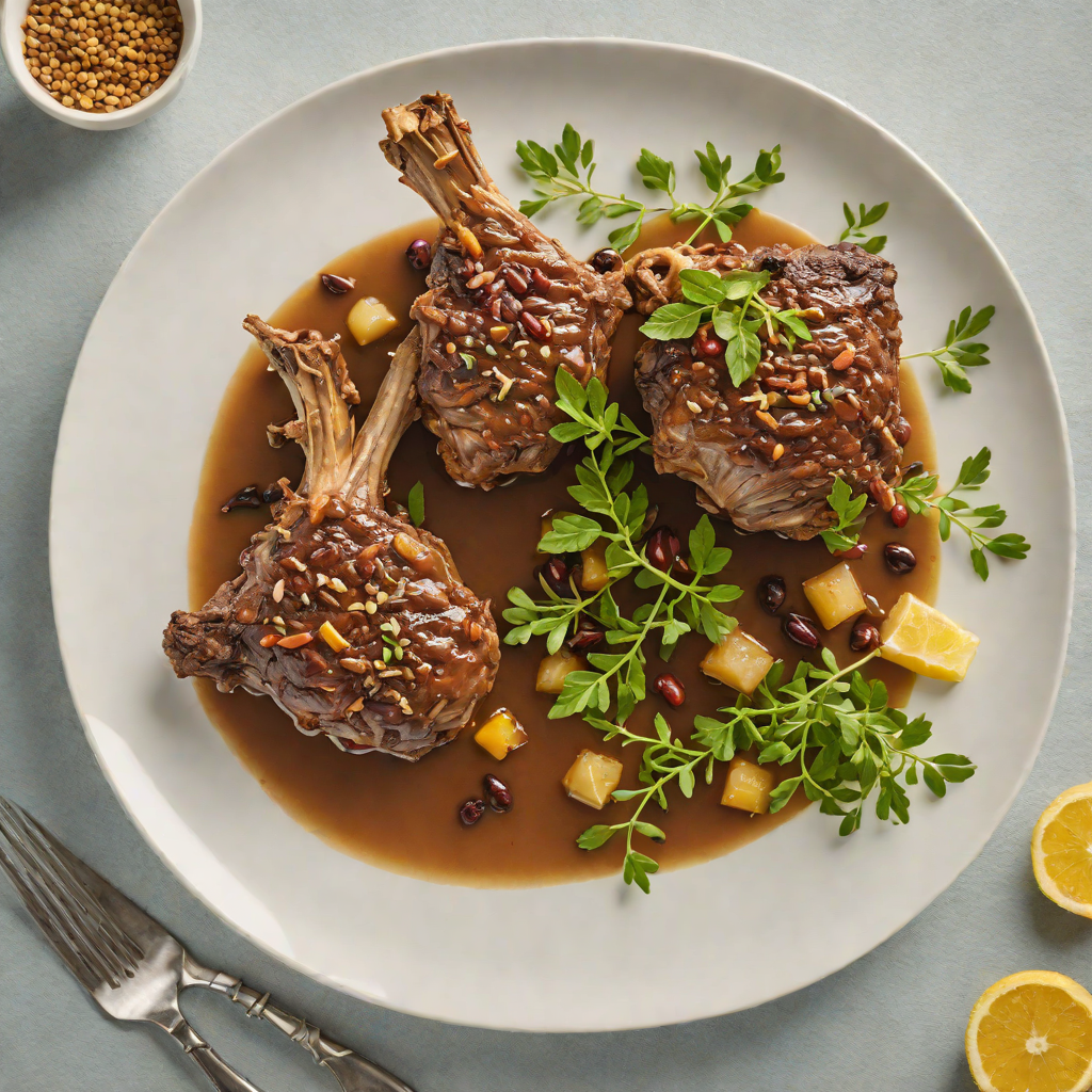 Slow-Cooked Lamb Shank with Lemon Myrtle and Aniseed Myrtles