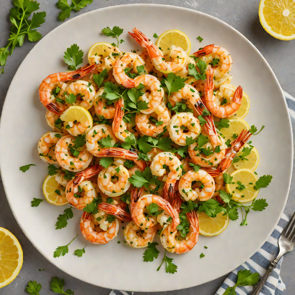 Sautéed Garlic Butter Shrimp with Fresh Parsley and Lemon