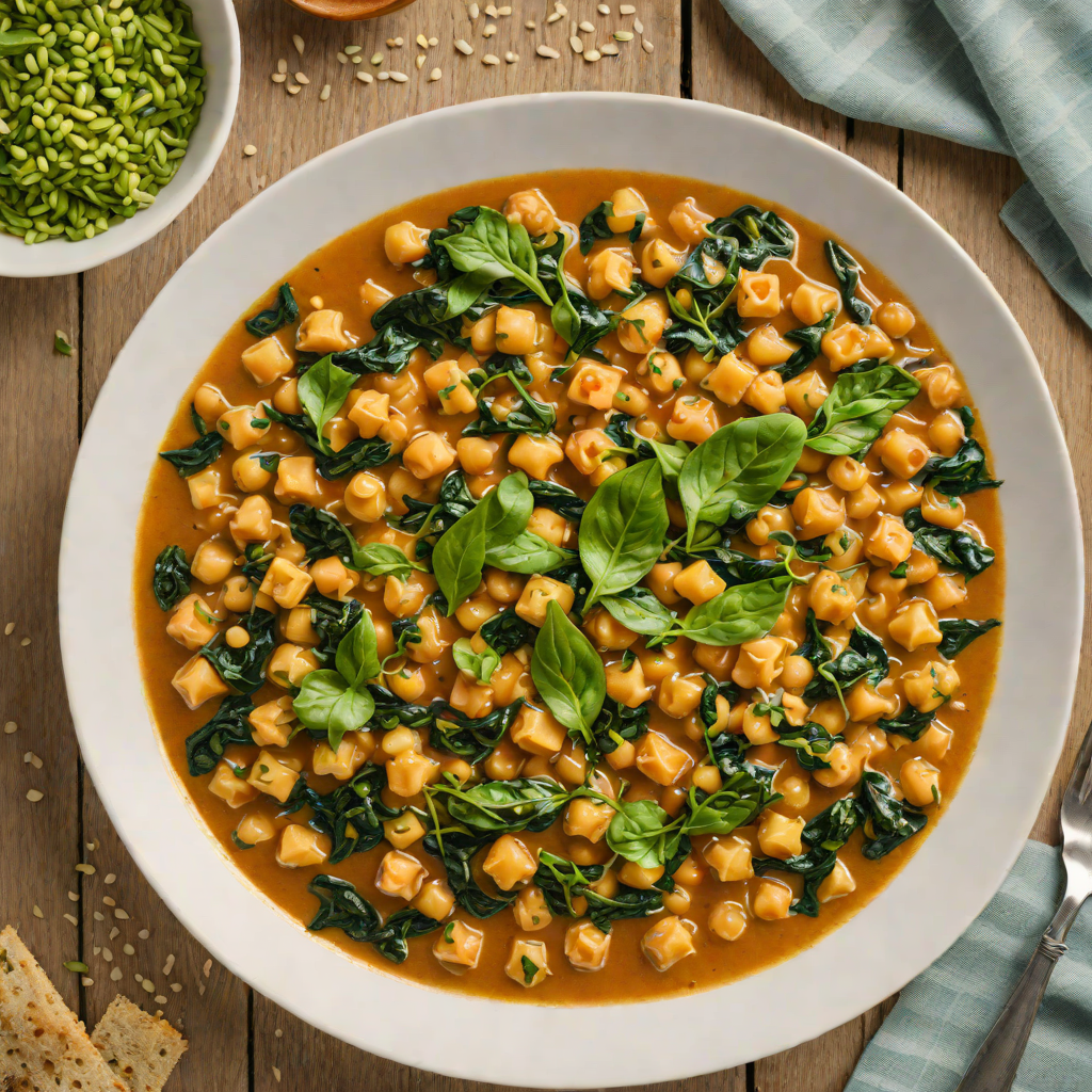 Ferah Tex-Med Kitchen Inspired Chickpea and Spinach Stew