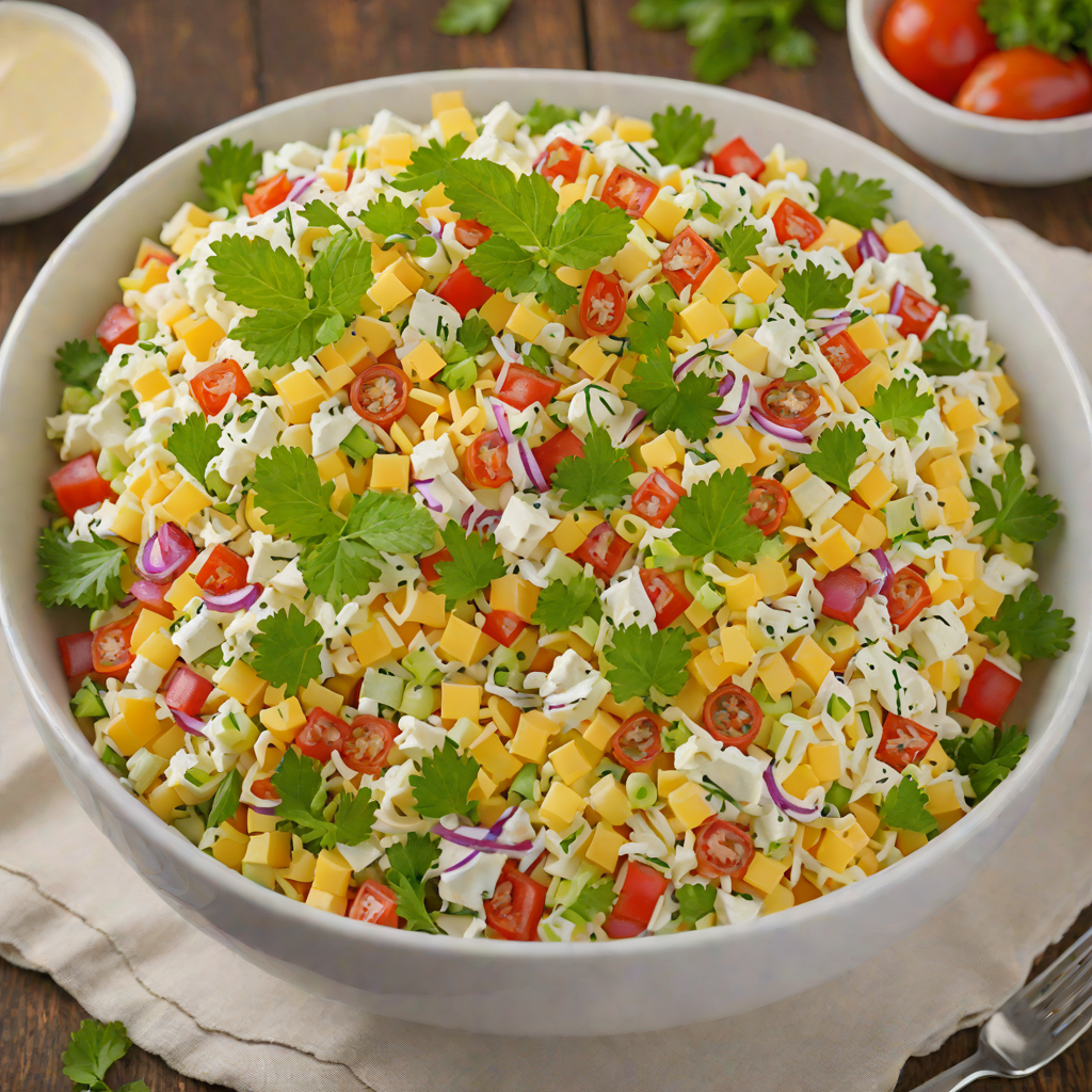 Excel-Inspired Layered Russian Salad with Sour Cream Dressing
