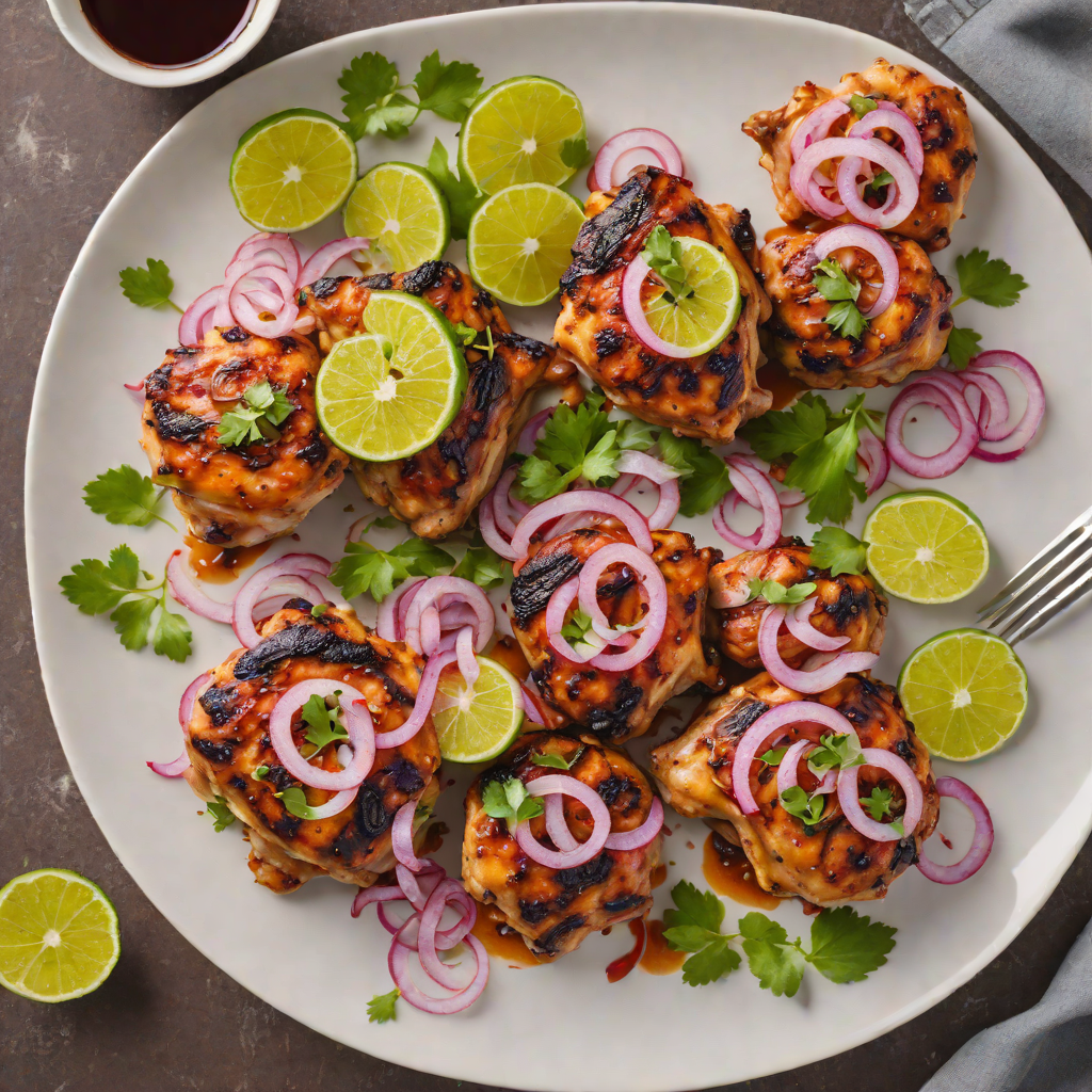 Chili-Lime Grilled Chicken Thighs with Pickled Red Onion