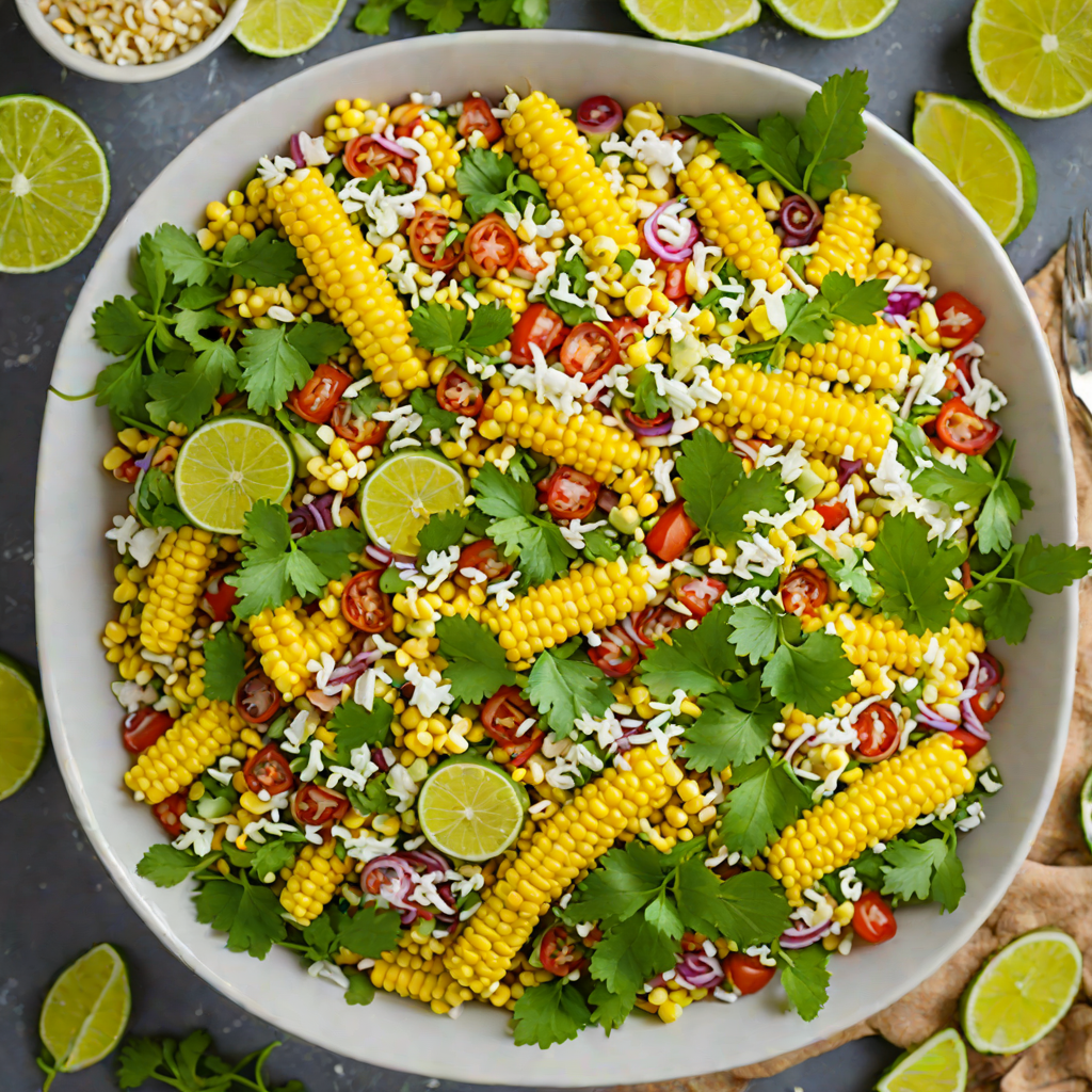 Tex-Mex Street Corn Salad with Cotija and Lime