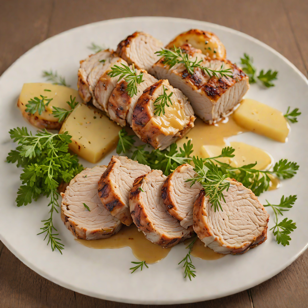 Cheese and Herb-Stuffed Pork Tenderloin Roast