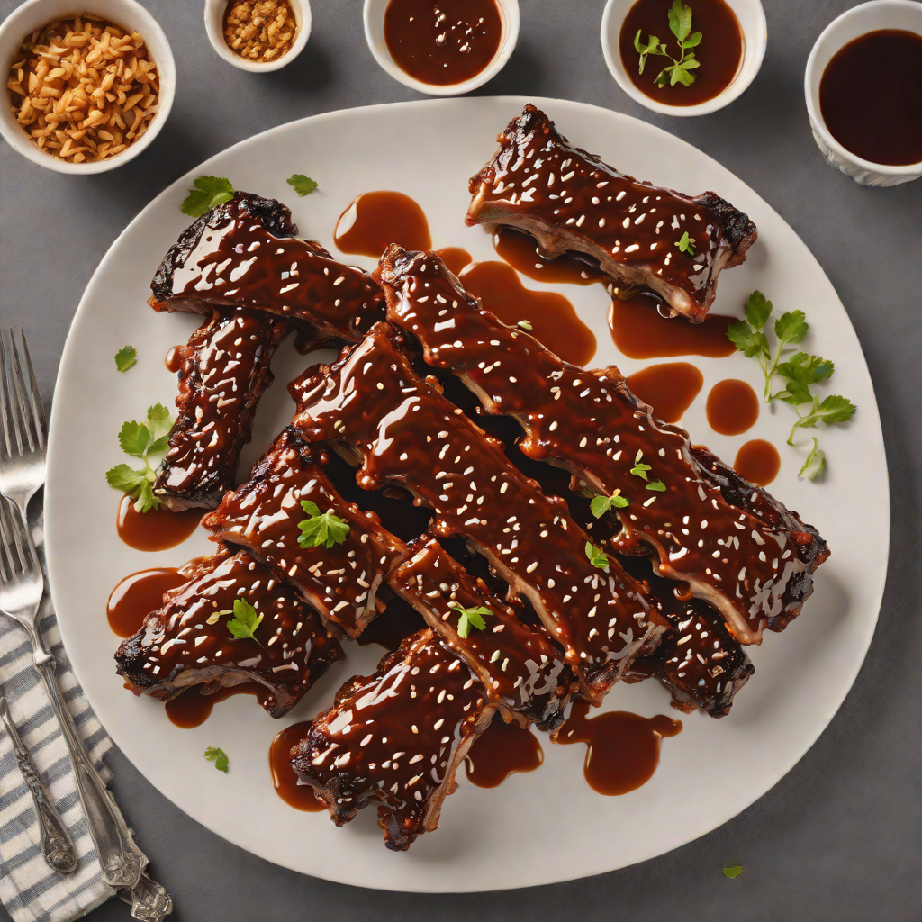 Detroit-Inspired BBQ Glazed Pork Ribs with Maple Bourbon Sauce