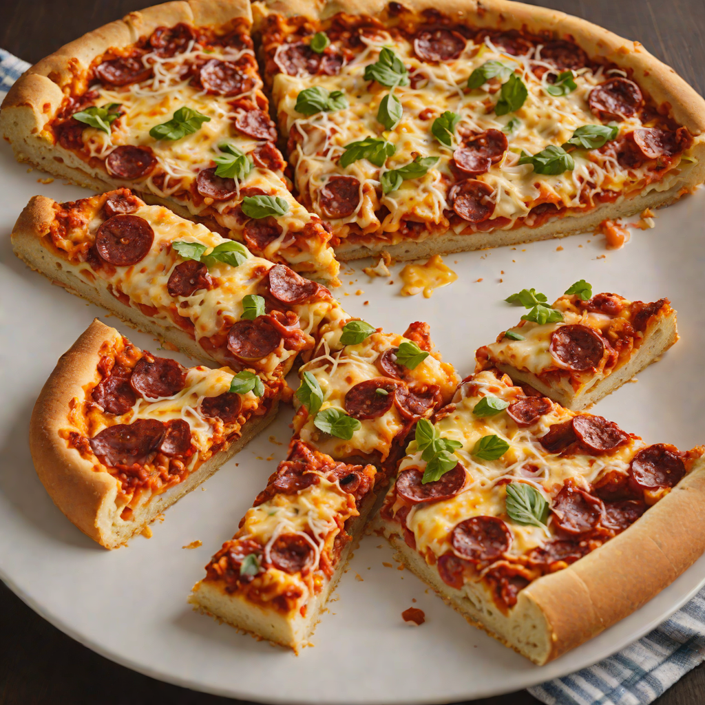 Detroit-Style Thick Crust Pepperoni Pizza