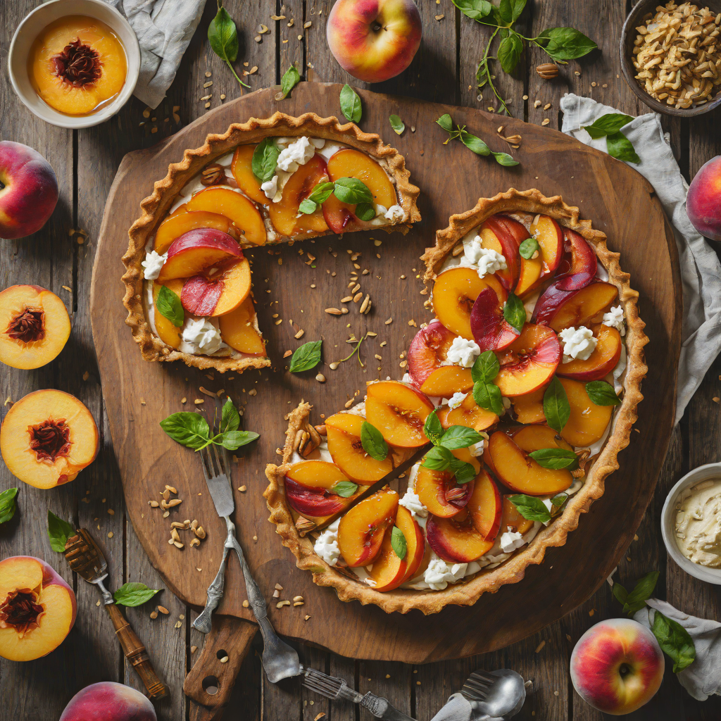 Honey-Roasted Peach and Mascarpone Tart