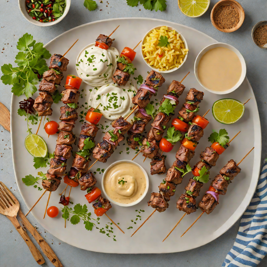 Ferah Tex-Med Grilled Lamb Kebabs with Sumac Yogurt