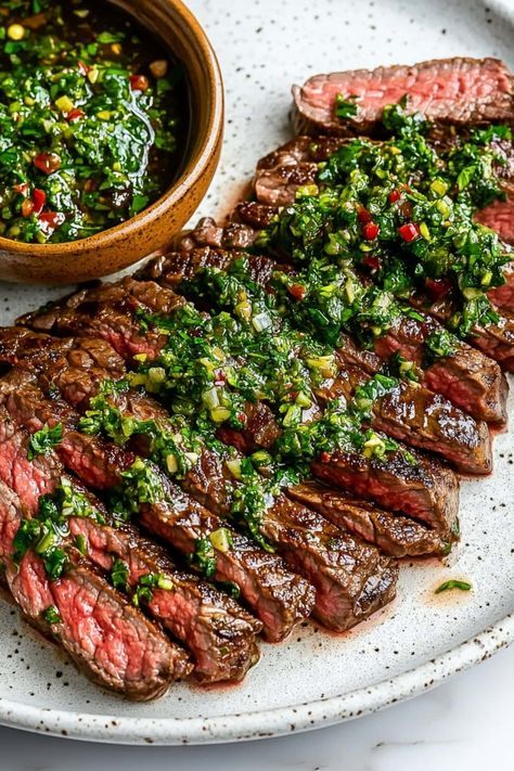 Grilled Brazilian-Style Picanha Steak with Chimichurri Sauce