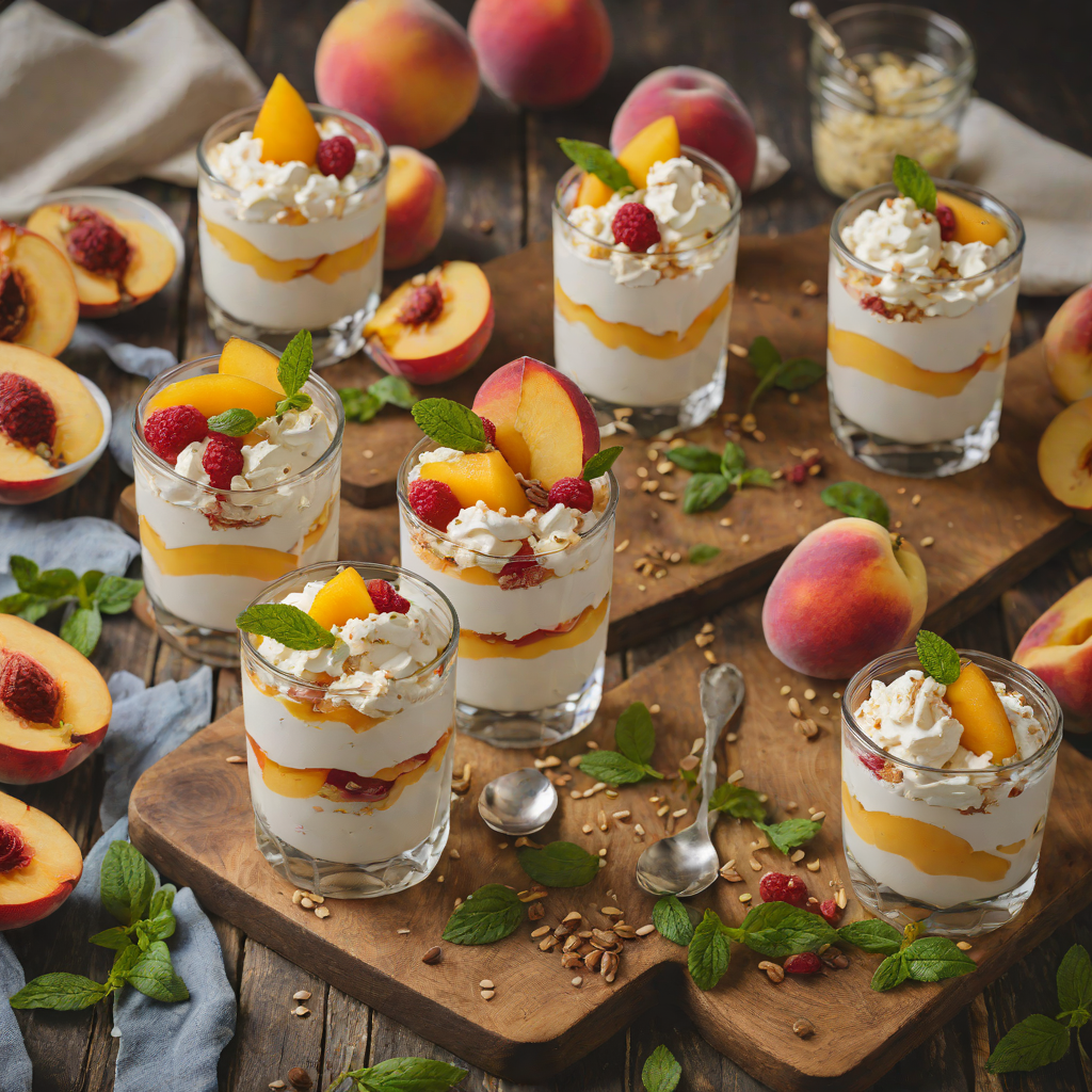 No-Bake Peach and Mascarpone Parfaits