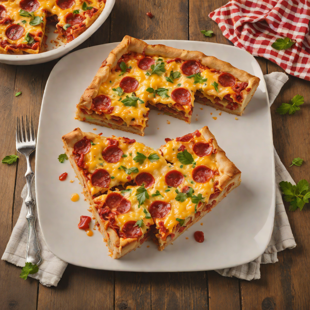 Detroit-Style Square Deep-Dish Pizza with Cheddar and Pepperoni