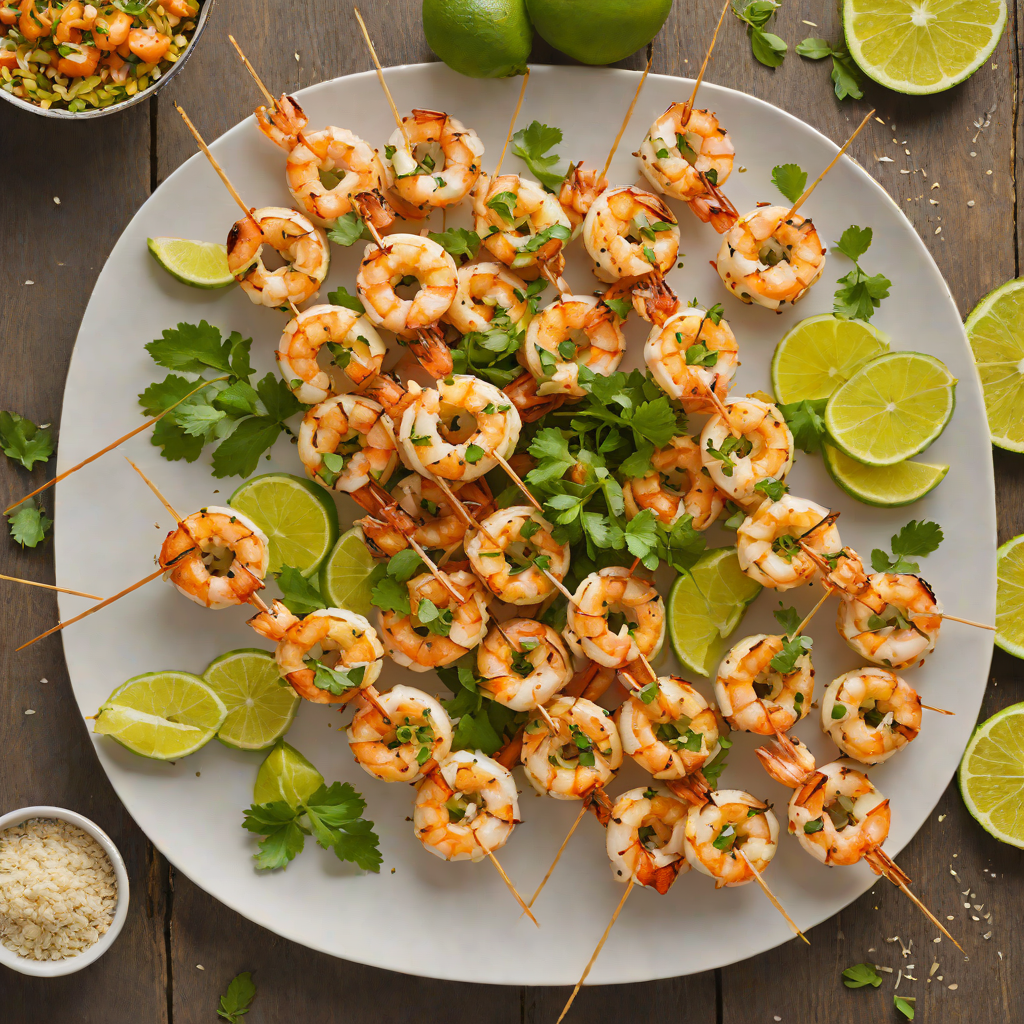 Grilled Brazilian-Style Citrus-Marinated Shrimp Skewers