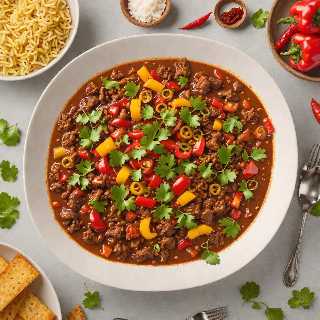 Slow-Simmered Spiced Beef Chili with Roasted Peppers
