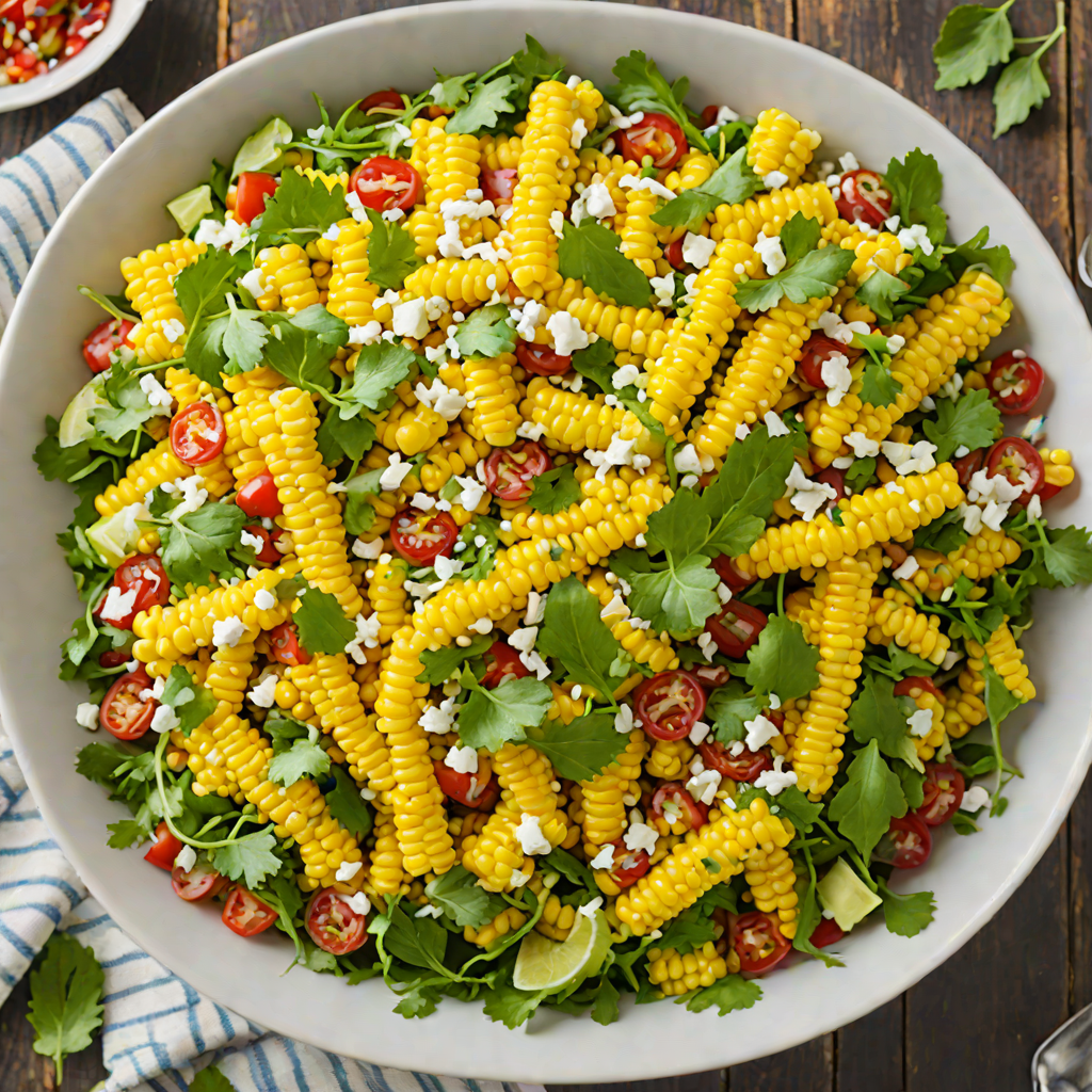 Glazed Mexican Street Corn Salad with Cotija